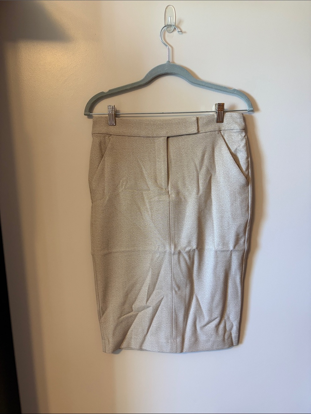 Beige Express Pencil Skirt